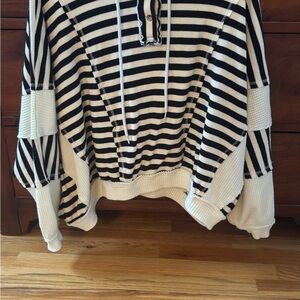 BiBi Black and White Striped Women's Sweater